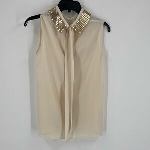 Ipekyol Women’s Sleeveless Collard Blouse size 6